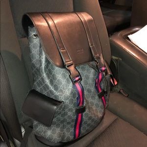GG SUPREME BLACK BACKPACK negotiation able